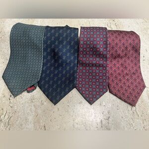 Bert Pulitzer Vintage Lot of 4 100% Silk Ties